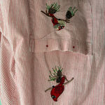 VTG Women’s Country Store Embroidered Cardinal Oversized Grandma Shirt Sz XL Pink Photo 1