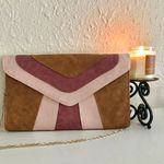 Urban Expression Pink Tan Purse Gold Chain Strap Bag Photo 0