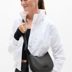 Athleta New All About Mini Crescent Bag Shadow Grey Photo 0