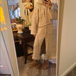 Handmade  one of a kind knit Long Gray Coat duster sweater Photo 8