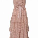 Misa Julez Chiffon Floral Print Ruffled Tiered Sleeveless Maxi Dress Size M Photo 1