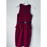 Armani Exchange size 4 maroon or burgundy red peplum cocktail dress work Photo 2