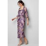 MARCHESA NOTTE Orchid & Rose Embroidered Tulle Cocktail Dress, Purple, 0 (US) Purple Photo 1