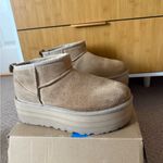 UGG  Classic Ultra Mini Platform Boots in Tan Photo 1