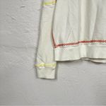 Something Navy  White Contrast Stitch Sweatshirt Womens L Casual Oversized Photo 1