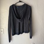 IO Pullover Hoodie Womens Small‎ Striped Hemp Organic Cotton Lightweight Blue Photo 8