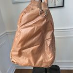 Vintage 70s 80s Bijoux Tan Puffy Nylon Bag Satchel Tote Purse Caramel Large Photo 7