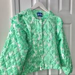 Cras Green White Quintacras Minty Quilted Bold Shoulder Jacket NWT 40 Green Wht Size undefined Photo 6