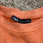 ZARA  Women's Orange Ribbed Sweater Photo 1