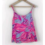 Lilly Pulitzer Graycee Oh My Guava Pink Multicolor 100% Silk Cami Top Size M Photo 3