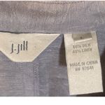 J.Jill Womens Silk Linen Blend Button Down Shirt Top Long Sleeve Size Large Photo 2