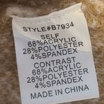 JODIFL  Aztec Knit Open Cardigan Sweater Camel‎ White Size Medium Photo 4