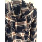 Garage Plaid Hoodie Cropped Shirt  Size Small Lace up Front Photo 5