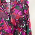 MISA Los Angeles Anita Holiday Sparkle Abstract Floral Top Pink Medium New Photo 8