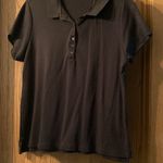 Lands' End XL/P Black Polo Shirt. Gently Used. Ribbed Collar. 100% Cotton. Photo 0