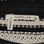Derek Lam  10 Crosby Womens Black White Cashmere Blend Pullover Sweater‎ Medium Photo 3