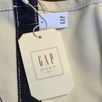 NWT Gap X DOEN Logo Tote Bag Smooth Cotton Canvas With Straps Blue Photo 3