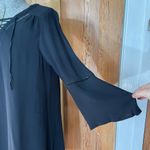 BB Dakota Black Lace-Up Bell Sleeve Swing Dress Sz Mπ Photo 10