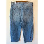 Driftwood Free People  Parker High Rise Barrel Love Notes Embroidery Jeans Sz 32 Photo 4