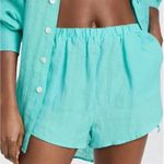 Vitamin A  Tallows Shorts EcoLinen Aqua Photo 0