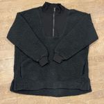 Aerie  Sherpa Quarter Zip Blackish Grey Size Small Photo 0
