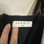 Sandro  Palacia Off The Shoulder Mini Dress Metallic Gold Size L Photo 6