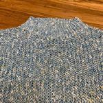Yarnworks Knit Sweater Womens Large Blue Mock Neck Pullover Colorful Knitwear Photo 1