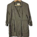 Loft Ann Taylor  Petites Moss Green Drape Utility Jacket XXSP Photo 1