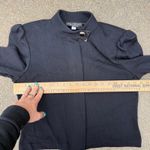 St. John Collection by Marie Gray Black Zip Up Button Close Collar Puff Sleeve 8 Photo 1