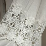Win Win White Boho Tunic with Lace Sleeves s/m Photo 3