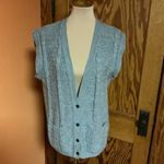 Vintage Gray Grandpa Sweater Vest Cardigan Size L Photo 6