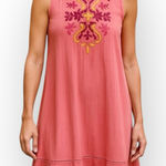 Luxology NWT Coral Sleeveless Embroidered Shift Mini Dress Size 8 Photo 0