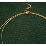 Boutique NEW Layered Triangle‎ Yellow Gold Filled Chain Necklace, 16-18" Photo 3