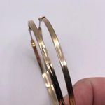 Boutique Gold Big Hoop Earrings 3” Photo 3
