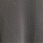 Rafaella Black Quilted Silver Metal Accent Short Sleeve Round Neck Blouse Top Photo 3