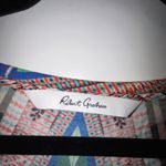 Robert Graham 1/4 Button Front Short Sleeve Shirt Top Size S Photo 3