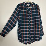 Knox Rose Women's Plaid Long Sleeves Button Down Tunic Shirt, Size XXL Photo 2