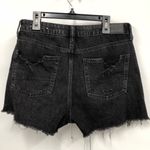American Eagle  Outfitters black distressed denim shorts size 4 cut offs Photo 1