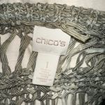 Chico's Chico’s Sage Green Vest GUC Fringe Size 1 Medium Cover Up Shrug Boho Western Photo 2