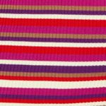 Lisa Says Gah  Hibiscus Stripe Ribbed Long-Sleeve Turtleneck Midi Dress Size XS/S Photo 4