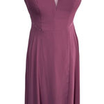 Azazie Mauve Chiffon Spaghetti Strap Gown with Lace Insets Bridesmaid Dress A4 Photo 0
