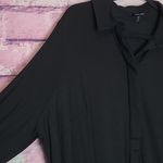 Universal Standard  POPOVER BLACK STRETCHY LONG SLEEVE BLOUSE NEUTRAL MODEST M Photo 4