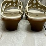 Easy Street  Women's Beige Cream Strappy Faux Snakeskin Sandals Neutral Classic Photo 2