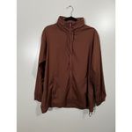 Girlfriend Collective Peregrine Windbreaker in Cocoa Brown Size Medium Zip Up Photo 3