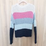 Z Supply  Womens Striped Sweater Size XL Multicolor Open Knit Boho Coastal Cozy Photo 5