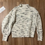 Varley  Cream and Black mock neck Sweater Photo 0