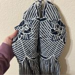 Anthropologie Celandine Hibiscus Cutwork Cotton Midi Dress Blue & White Size XS Photo 4