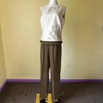 Ann Taylor Vintage Silk Embroidered Top & Wide Leg Pants Set Y2K Size 8/10 Photo 1