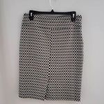 Soho Apparel Pull On Pencil Skirt Diamond Print Black & White M Photo 1