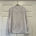 BeachLunchLounge  Karolee Heart Print Cotton Shirt Ruffle Neck Buttons Womens XL Photo 1